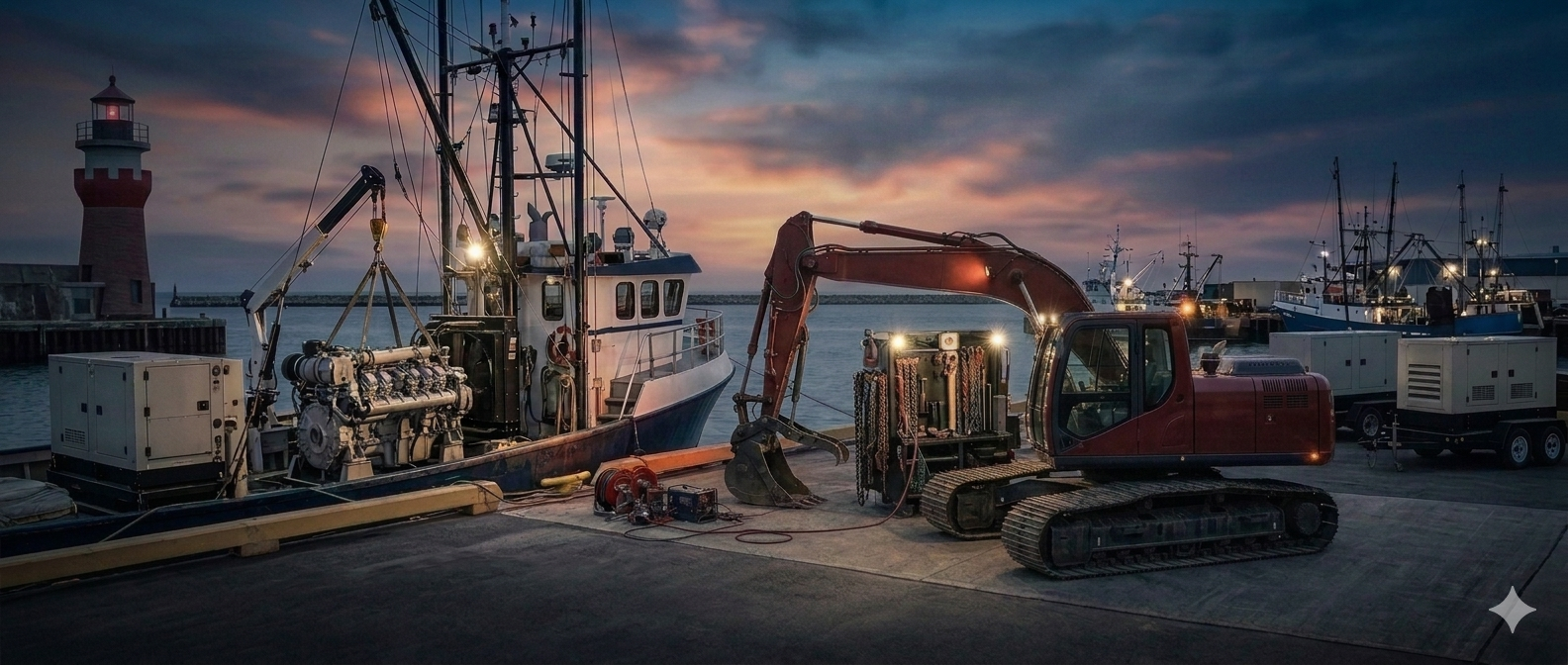 Red Castle diesel repair and fabrication at the boat dock